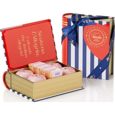 Venchi Mini Libro con 8 Cioccolatini Assortiti, 105 Gr, Senza Glutine, Senza Coloranti e Conservanti, Idea Regalo Festa della Mamma Venchi Mini Libro con 8 Cioccolatini Assortiti, 105 Gr, Senza Glutine, Senza Coloranti e Conservanti, Idea Regalo Festa della Mamma