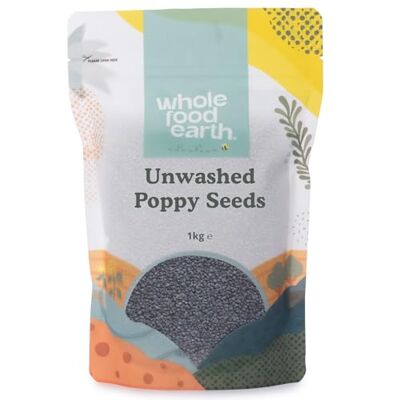 Wholefood Earth Semi di Papavero Non Lavati Sfusi, 1 kg, Proteici e Naturali Wholefood Earth Semi di Papavero Non Lavati Sfusi, 1 kg, Proteici e Naturali