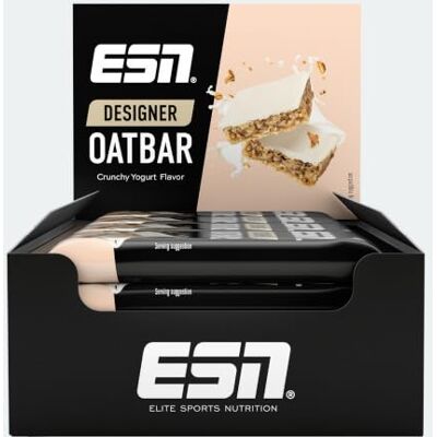 ESN Designer Oat Bar Box, Crunchy Yogurt, 12 x 100 g, barrette di avena per un apporto energetico a base di avena perfette per quando sei in viaggio ESN Designer Oat Bar Box, Crunchy Yogurt, 12 x 100 g, barrette di avena per un apporto energetico a base di avena perfette per quando sei in viaggio