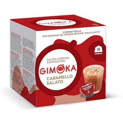 Gimoka – Caramello Salato 48 Capsule Compatibili con Macchinetta Caffè Nescafé®* Dolce Gusto®* 3 Confezioni da 16 Capsule Made in Italy Gimoka – Caramello Salato 48 Capsule Compatibili con Macchinetta Caffè Nescafé®* Dolce Gusto®* 3 Confezioni da 16 Capsule Made in Italy