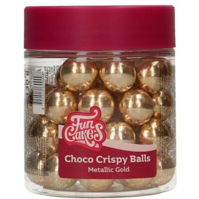 FunCakes Choco Crispy Balls Metallic Gold Perles di Cioccolato, Ottime per decorare torte, cupcake, biscotti, crostate e molto altro Decorazione per torte 60g FunCakes Choco Crispy Balls Metallic Gold Perles di Cioccolato, Ottime per decorare torte, cupcake, biscotti, crostate e molto altro Decorazione per torte 60g