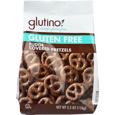 Glutino Fudge Covered Pretzels Gluten Free, 5.5-ounce bag (Pack of 3) Glutino Fudge Covered Pretzels Gluten Free, 5.5-ounce bag (Pack of 3)