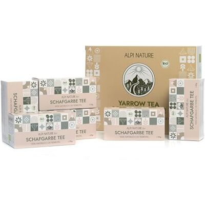 Alpi Nature Achillea Millefoglie Tisana BIO, 120 Bustine di Tè Achillea, 120g, Confezione da 6 x 20 Bustine da 1g Alpi Nature Achillea Millefoglie Tisana BIO, 120 Bustine di Tè Achillea, 120g, Confezione da 6 x 20 Bustine da 1g