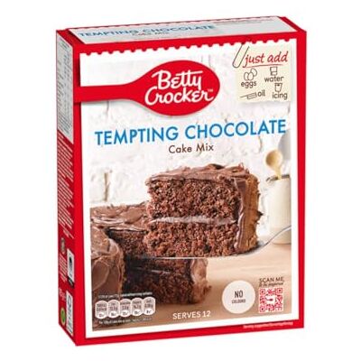Betty Crocker Tempting Chocolate Cake Mix, 425 g PREPARATO PER TORTE AL CIOCCOLATO Betty Crocker Tempting Chocolate Cake Mix, 425 g PREPARATO PER TORTE AL CIOCCOLATO