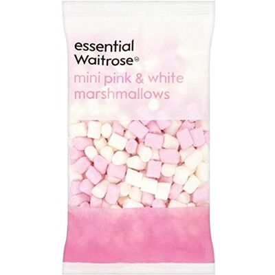 Waitrose Pink & White Mini Marshmallows Essential 150 g Waitrose Pink & White Mini Marshmallows Essential 150 g