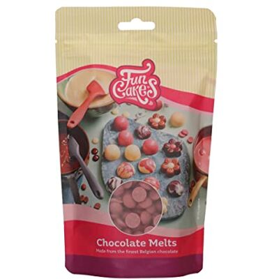 FunCakes Gocce di Cioccolato Ruby Sciogli nel microonde e versa in qualsiasi stampo. Prepara caramelle, lecca-lecca e decora torte e cupcake 200 g FunCakes Gocce di Cioccolato Ruby Sciogli nel microonde e versa in qualsiasi stampo. Prepara caramelle, lecca-lecca e decora torte e cupcake 200 g