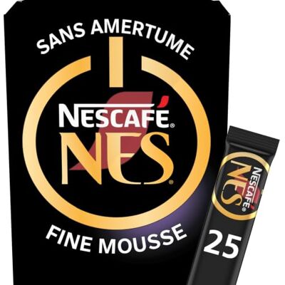 Nescafe NESCAFÉ NES , Caffè solubile Dolce e Senza Amarezza , 25 Sticks x 2 g Caffè solubile puro robusto, preparazione rapida senza amarezza, dosaggio regolabile per un caffè nero intenso quotidiano Nescafe NESCAFÉ NES , Caffè solubile Dolce e Senza Amarezza , 25 Sticks x 2 g Caffè solubile puro robusto, preparazione rapida senza amarezza, dosaggio regolabile per un caffè nero intenso quotidiano