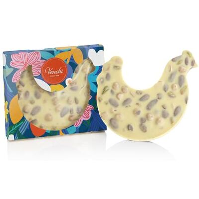 Venchi Brutto&Buono, Lastra Artigianale a Forma di Chioccia, Bianco Salato, 160 Gr, con "Nocciola Piemonte IGP", Mandorle e Pistacchi, Senza Glutine, Collezione Primavera , Idea Regalo Venchi Brutto&Buono, Lastra Artigianale a Forma di Chioccia, Bianco Salato, 160 Gr, con "Nocciola Piemonte IGP", Mandorle e Pistacchi, Senza Glutine, Collezione Primavera , Idea Regalo