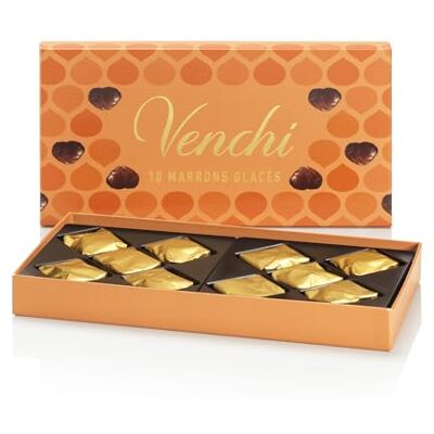 Venchi , Scatola Regalo, con Marrons Glacés, Senza Glutine, 200 g Confezione Regalo con Castagne Candite e Glassate al Forno in pezzi, Idea Regalo Natale Venchi , Scatola Regalo, con Marrons Glacés, Senza Glutine, 200 g Confezione Regalo con Castagne Candite e Glassate al Forno in pezzi, Idea Regalo Natale
