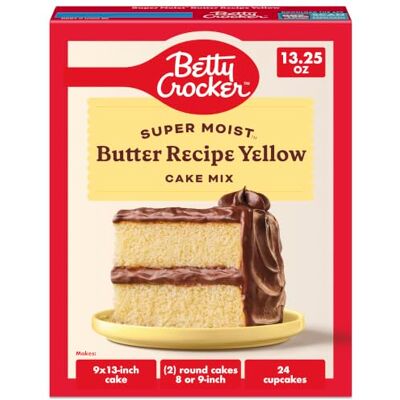 Betty Crocker VONLIMEN Favorites Super Moist Butter Recipe Yellow Cake Mix, 13.25 oz. Betty Crocker VONLIMEN Favorites Super Moist Butter Recipe Yellow Cake Mix, 13.25 oz.