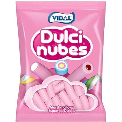 Vidal Golosine dolcinubes, Nubi di inconfondibile e delizioso gusto vaniglia. Colore rosa Borsa 125 unità. 838 grammi Vidal Golosine dolcinubes, Nubi di inconfondibile e delizioso gusto vaniglia. Colore rosa Borsa 125 unità. 838 grammi