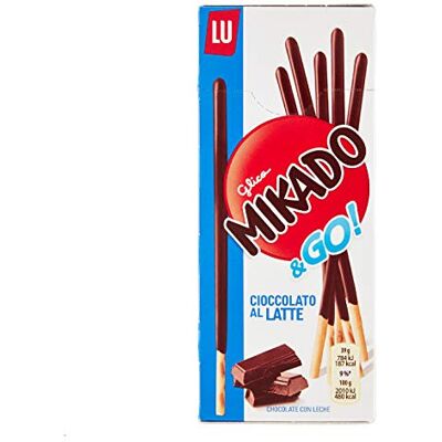 Idea Saiwa Mikado & Go Cioccolato al Latte 39 g Confezione da 12 Blister Idea Saiwa Mikado & Go Cioccolato al Latte 39 g Confezione da 12 Blister