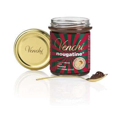 Venchi Crema Spalmabile Nougatine Con Granella di "Nocciola Piemonte IGP" Caramellata e Cioccolato Fondente 60% Senza Glutine Idea Regalo Venchi Crema Spalmabile Nougatine Con Granella di "Nocciola Piemonte IGP" Caramellata e Cioccolato Fondente 60% Senza Glutine Idea Regalo