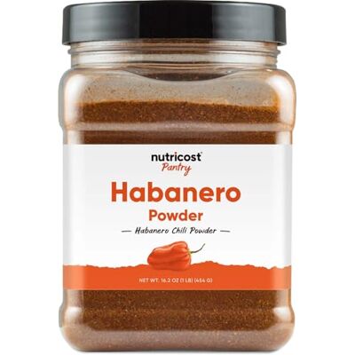Nutricost Pantry Habanero Powder (0,5 kg per bottiglia) – Habanero in polvere pura: ideale per spuntini piccanti, cucina, zuppe, salsa e molto altro ancora Nutricost Pantry Habanero Powder (0,5 kg per bottiglia) – Habanero in polvere pura: ideale per spuntini piccanti, cucina, zuppe, salsa e molto altro ancora