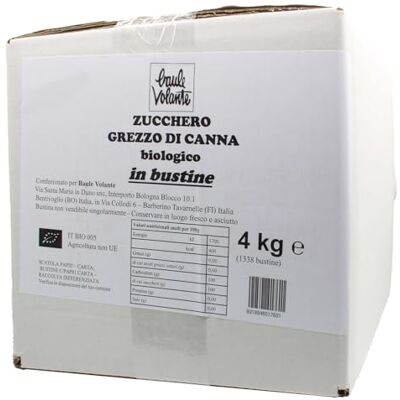 Baule Volante Zucchero di canna grezzo biologico in bustine Dolcificante naturale da agricoltura biologica 1338 comode porzioni Baule Volante Zucchero di canna grezzo biologico in bustine Dolcificante naturale da agricoltura biologica 1338 comode porzioni