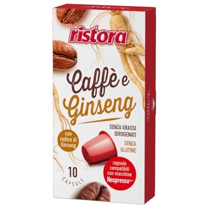 Ristora 60 Ginseng Coffee Capsules compatible with Nespresso Ristora 60 Ginseng Coffee Capsules compatible with Nespresso