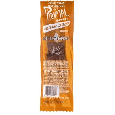 Primal Spirit Foods Vegan Jerky Hickory Smoked Soy 24 pckts Primal Spirit Foods Vegan Jerky Hickory Smoked Soy 24 pckts