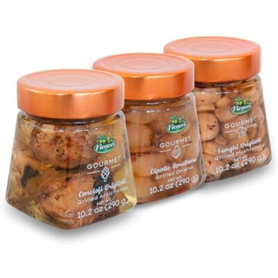 FICACCI Selezione Antipasti Gourmet Antipasti Bianchi (Carciofi, Cipolle, Funghi) 3X290g (870g) FICACCI Selezione Antipasti Gourmet Antipasti Bianchi (Carciofi, Cipolle, Funghi) 3X290g (870g)