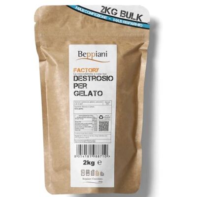 Beppiani Destrosio in polvere 2 Kg per gelati, pasticceria, sciroppo di glucosio, tè freddo, bevande rinfrescanti e ricarica di energia 100% Naturale–Estratto da uva. Prodotto professionale Beppiani Destrosio in polvere 2 Kg per gelati, pasticceria, sciroppo di glucosio, tè freddo, bevande rinfrescanti e ricarica di energia 100% Naturale–Estratto da uva. Prodotto professionale