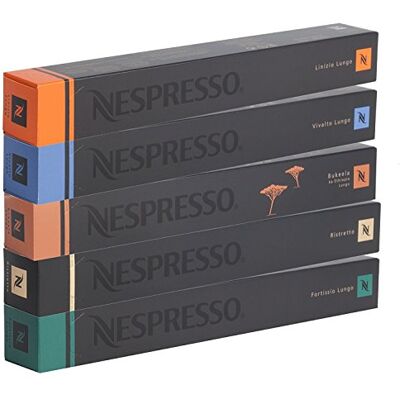 Nespresso 50 Coffee Capsules Lungos and Ristretto Mix Nespresso 50 Coffee Capsules Lungos and Ristretto Mix