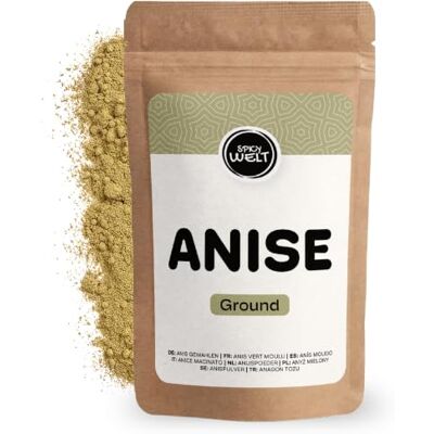 Spicy Welt Anice Macinato (250g) – Anice in Polvere per Biscotti, Dolci, Pane, Tisane, Infusi & Creme Dolce, Profumato, Aromatico 100% Naturale, Senza Additivi Spicy Welt Anice Macinato (250g) – Anice in Polvere per Biscotti, Dolci, Pane, Tisane, Infusi & Creme Dolce, Profumato, Aromatico 100% Naturale, Senza Additivi