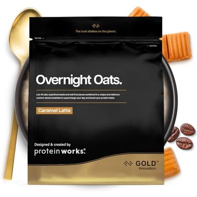 THE PROTEIN WORKS Overnight Oats Colazione Ad Alto Contenuto Proteico Snack A Basso Contenuto Di Zucchero Avena A Basso Indice Glicemico Caramel Latte 500g THE PROTEIN WORKS Overnight Oats Colazione Ad Alto Contenuto Proteico Snack A Basso Contenuto Di Zucchero Avena A Basso Indice Glicemico Caramel Latte 500g