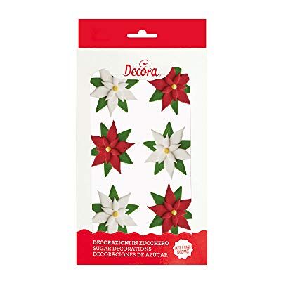 Decora , 0500352, Confezione da 6 Stelle Di Natale, In Zucchero Decora , 0500352, Confezione da 6 Stelle Di Natale, In Zucchero