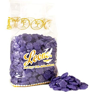 Pastiglie Leone Caramelle dure alla Violetta confezione da 500 grammi drops Violette Leone Pastiglie Leone Caramelle dure alla Violetta confezione da 500 grammi drops Violette Leone