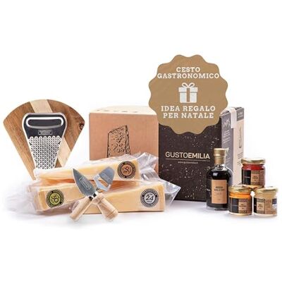 Gustoemilia Cesto Gourmet con Parmigiano Reggiano Stagionato, Miele e Aceto Balsamico Invecchiato – Perfetto come Regalo di Eccellenza Italiana per Ogni Occasione Gustoemilia Cesto Gourmet con Parmigiano Reggiano Stagionato, Miele e Aceto Balsamico Invecchiato – Perfetto come Regalo di Eccellenza Italiana per Ogni Occasione