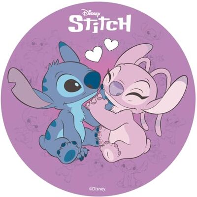dekora , Disco in Ostia Commestibile Stitch & Angel, Decorazione per Torte di Compleanno di Disney, Decorazioni per Dolci, Cialda Tonda 20 CM dekora , Disco in Ostia Commestibile Stitch & Angel, Decorazione per Torte di Compleanno di Disney, Decorazioni per Dolci, Cialda Tonda 20 CM