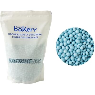 Decora - Mini Lenti Di Cioccolato Celeste Pastello - Celeste Pastello - 1kg - Decorazione cioccolato Decora - Mini Lenti Di Cioccolato Celeste Pastello - Celeste Pastello - 1kg - Decorazione cioccolato
