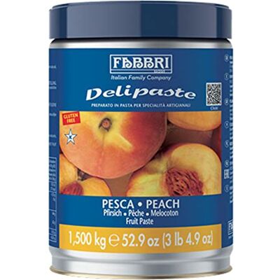 Fabbri Preparato in pasta per gelati e pasticceria delipaste gusto pesca kg 1,5 Fabbri Preparato in pasta per gelati e pasticceria delipaste gusto pesca kg 1,5