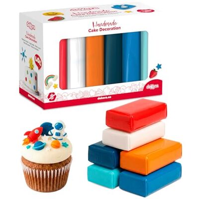 dekora – Pasta di zucchero colorata 6 colori, Fondant per torta, cupcake e biscotti, Elastica e facile da lavorare, senza glutine, halal e kosher 600 g dekora – Pasta di zucchero colorata 6 colori, Fondant per torta, cupcake e biscotti, Elastica e facile da lavorare, senza glutine, halal e kosher 600 g