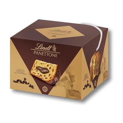 Lindt , Panettone con farcitura al Cioccolato Fondente, 800g Lindt , Panettone con farcitura al Cioccolato Fondente, 800g