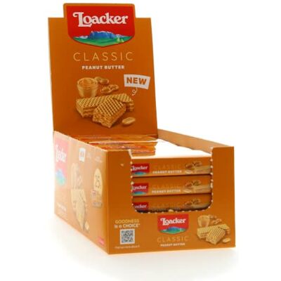 Loacker Classic Biscotti Wafer Peanut Butter 25 Pezzi da 45 gr Snack Loacker Classic Biscotti Wafer Peanut Butter 25 Pezzi da 45 gr Snack