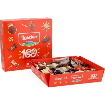 Loacker , Best of Moments 100 Years, Mix Wafer Minis Vari Gusti, 44 Pezzi Idea Regalo con Mix di Wafer in Formato Mini Vari Gusti al Cioccolato, Party Box con Vassoio, 44 Cioccolatini Monoporzione Loacker , Best of Moments 100 Years, Mix Wafer Minis Vari Gusti, 44 Pezzi Idea Regalo con Mix di Wafer in Formato Mini Vari Gusti al Cioccolato, Party Box con Vassoio, 44 Cioccolatini Monoporzione