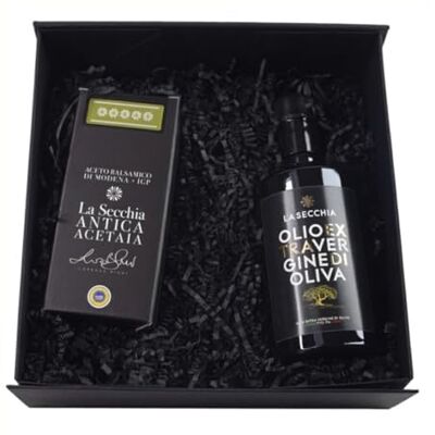 LA SECCHIA Cesto gastronomico artigianale, Olio oliva extravergine, Aceto balsamico di Modena IGP 5 Stelle, Set gourmet, Prodotti italiani artigianali di alta qualità LA SECCHIA Cesto gastronomico artigianale, Olio oliva extravergine, Aceto balsamico di Modena IGP 5 Stelle, Set gourmet, Prodotti italiani artigianali di alta qualità