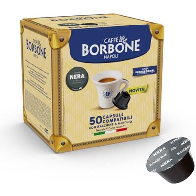 CAFFÈ BORBONE Miscela Nera 50 capsule Compatibili con le Macchine Nescafè®* Dolce Gusto®* CAFFÈ BORBONE Miscela Nera 50 capsule Compatibili con le Macchine Nescafè®* Dolce Gusto®*