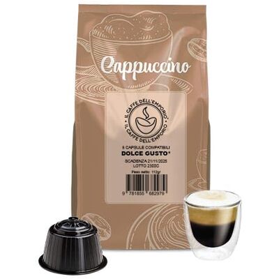 Il Caffè Dell'Emporio Bevanda al Cappuccino Solubile Caffe Latte Compatibile con Nescafe Dolce Gusto 96 Capsule (12 buste da 8 capsule) Il Caffè Dell'Emporio Bevanda al Cappuccino Solubile Caffe Latte Compatibile con Nescafe Dolce Gusto 96 Capsule (12 buste da 8 capsule)
