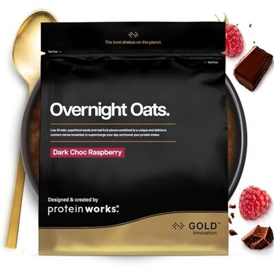 THE PROTEIN WORKS Overnight Oats Colazione Ad Alto Contenuto Proteico Snack A Basso Contenuto Di Zucchero Avena A Basso Indice Glicemico Cioccolato Fondente al Lampone 1kg THE PROTEIN WORKS Overnight Oats Colazione Ad Alto Contenuto Proteico Snack A Basso Contenuto Di Zucchero Avena A Basso Indice Glicemico Cioccolato Fondente al Lampone 1kg