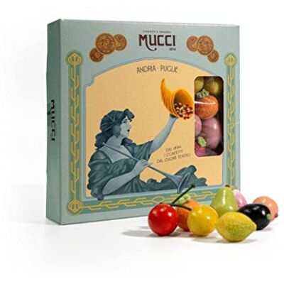 Mucci Giovanni dal 1894 Confetti fruttini di marzapane confettati da 500 g 500gr Mucci Giovanni dal 1894 Confetti fruttini di marzapane confettati da 500 g 500gr