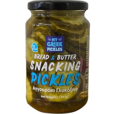 SpiceMasters.co.uk My Greek Pickles Sottaceti da Spuntino al Pane e Burro, 2 x 340g SpiceMasters.co.uk My Greek Pickles Sottaceti da Spuntino al Pane e Burro, 2 x 340g