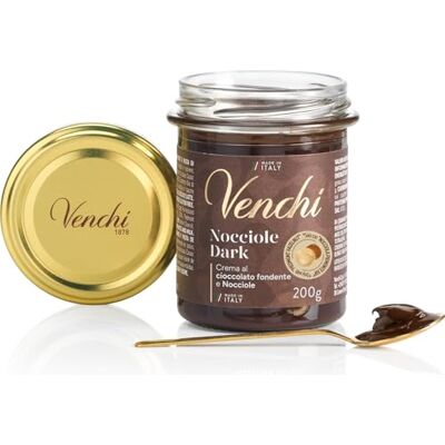 Venchi Crema Spalmabile Fondente e Nocciole Piemonte IGP, 200 g Senza Glutine Vegano Venchi Crema Spalmabile Fondente e Nocciole Piemonte IGP, 200 g Senza Glutine Vegano