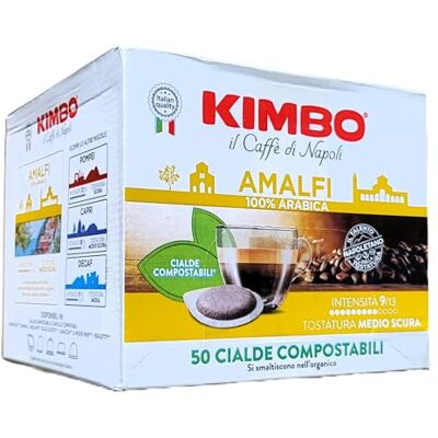 Kimbo AMALFI 100% Arabica 44 mm ESE Pads 50 pezzi da 7,3 g Kimbo AMALFI 100% Arabica 44 mm ESE Pads 50 pezzi da 7,3 g