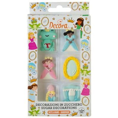 Decora 0500446 Confezione da 6 zioni Principe Ranocchio In Zucchero Decora 0500446 Confezione da 6 zioni Principe Ranocchio In Zucchero