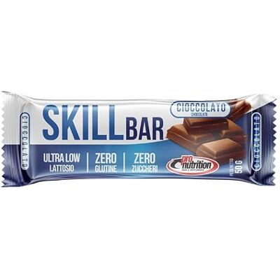 Pronutrition SKILL BARR 50g Barretta proteica ad alto valore biologico, senza glutine, lattosio e zuccheri (Box da 25 pezzi gusto CIOCCOLATO AL LATTE) Pronutrition SKILL BARR 50g Barretta proteica ad alto valore biologico, senza glutine, lattosio e zuccheri (Box da 25 pezzi gusto CIOCCOLATO AL LATTE)