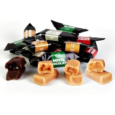 MR FUDGESTO Artisan Delicacies Caramelle Fudge Tradizionali Mix di Gusti Dolci Mr Fudgesto Scatola di Caramelle da 1 kg MR FUDGESTO Artisan Delicacies Caramelle Fudge Tradizionali Mix di Gusti Dolci Mr Fudgesto Scatola di Caramelle da 1 kg