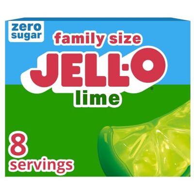 Jell-O Gelatina americana di gelatina di sapore di lime senza zucchero più grande 17g gelatina Jell-O Gelatina americana di gelatina di sapore di lime senza zucchero più grande 17g gelatina