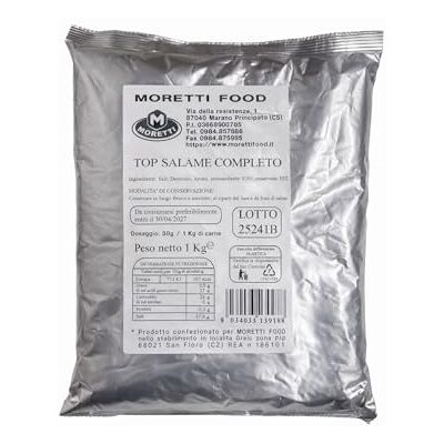 Moretti ® Miscela Professionale per Salumi Artigianali, Preparato Completo per Salami, Salsicce e Insaccati, Formula Professionale, Sapore Equilibrato e Stagionatura Uniforme Moretti ® Miscela Professionale per Salumi Artigianali, Preparato Completo per Salami, Salsicce e Insaccati, Formula Professionale, Sapore Equilibrato e Stagionatura Uniforme