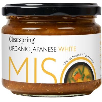 Clearspring Barattolo di miso biologico giapponese bianco non pastorizzato, 270 g Clearspring Barattolo di miso biologico giapponese bianco non pastorizzato, 270 g